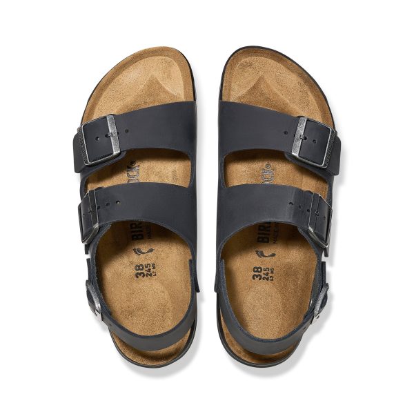 Milano Cross Town Black Oiled Leather
