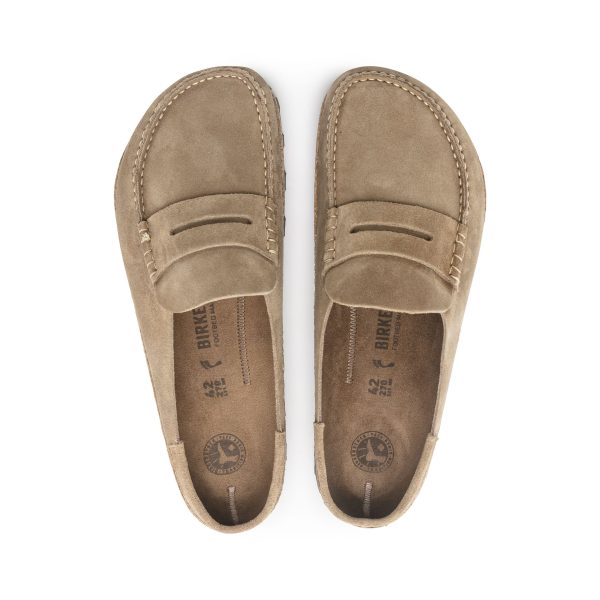 Naples Taupe Suede Leather