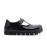 Paris Chunky Black Smooth Leather