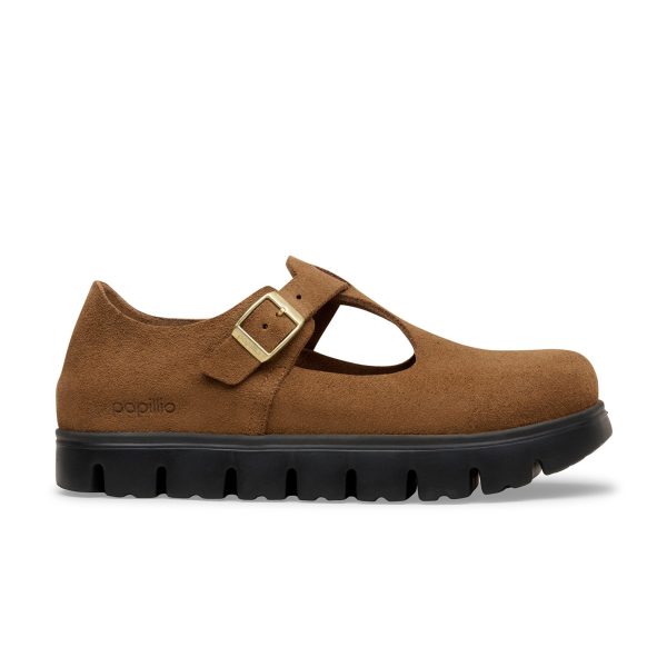 Paris Chunky Dark Tea Suede Leather