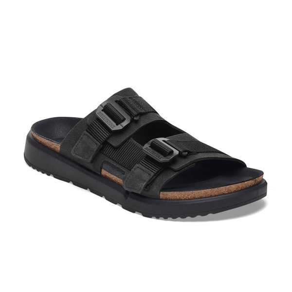 Shinjuku 2 Strap Black Nubuck Leather/Textile