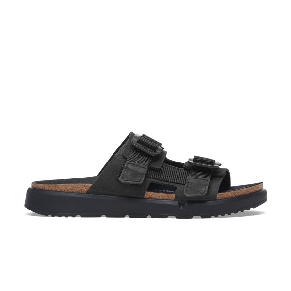 Shinjuku 2 Strap Black Nubuck Leather/Textile