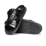 St Barths Black Natural Leather