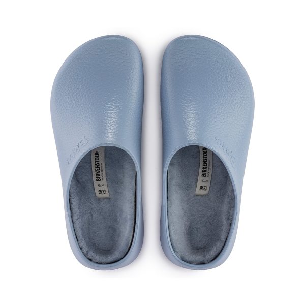 Super Birki Dusty Blue Polyurethane/Shearling