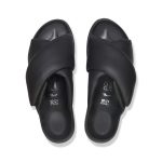 Theda Cross Strap Black Smooth Leather