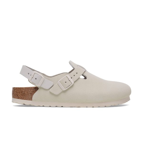 Tokio Antique White Suede Leather
