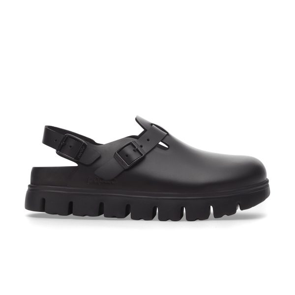Tokio Chunky Exquisite Black Smooth Leather