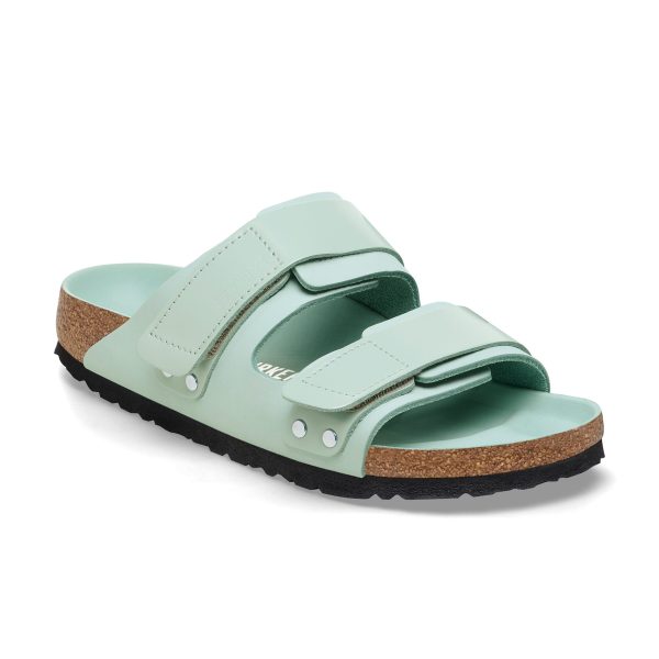 Uji High Shine Surf Green Nubuck Leather