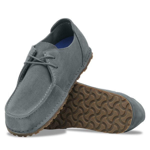 Utti Lace Basalt Grey Suede Leather